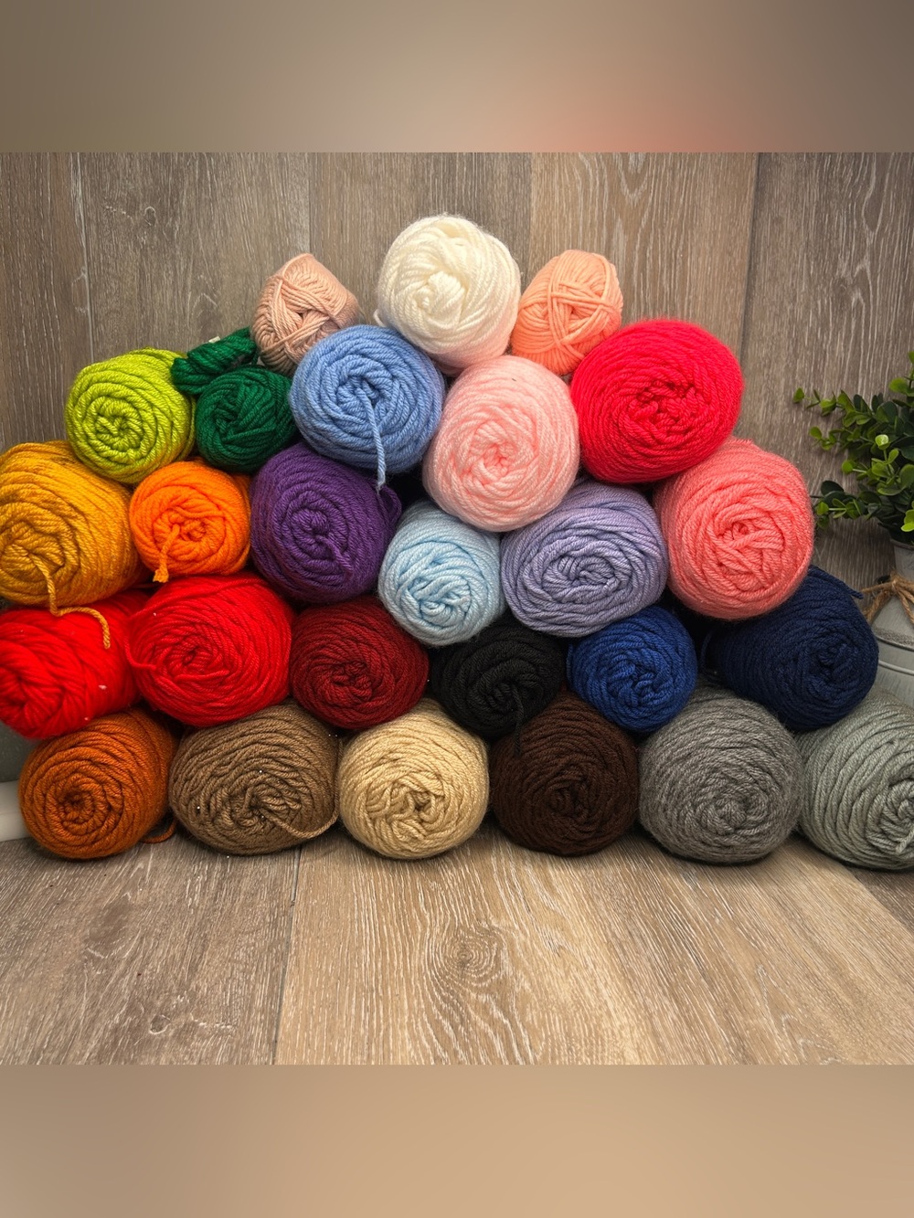 Huge Assorted Rainbow Yarn Lot Red Heart Craft Stash Bundle Crochet Knitting